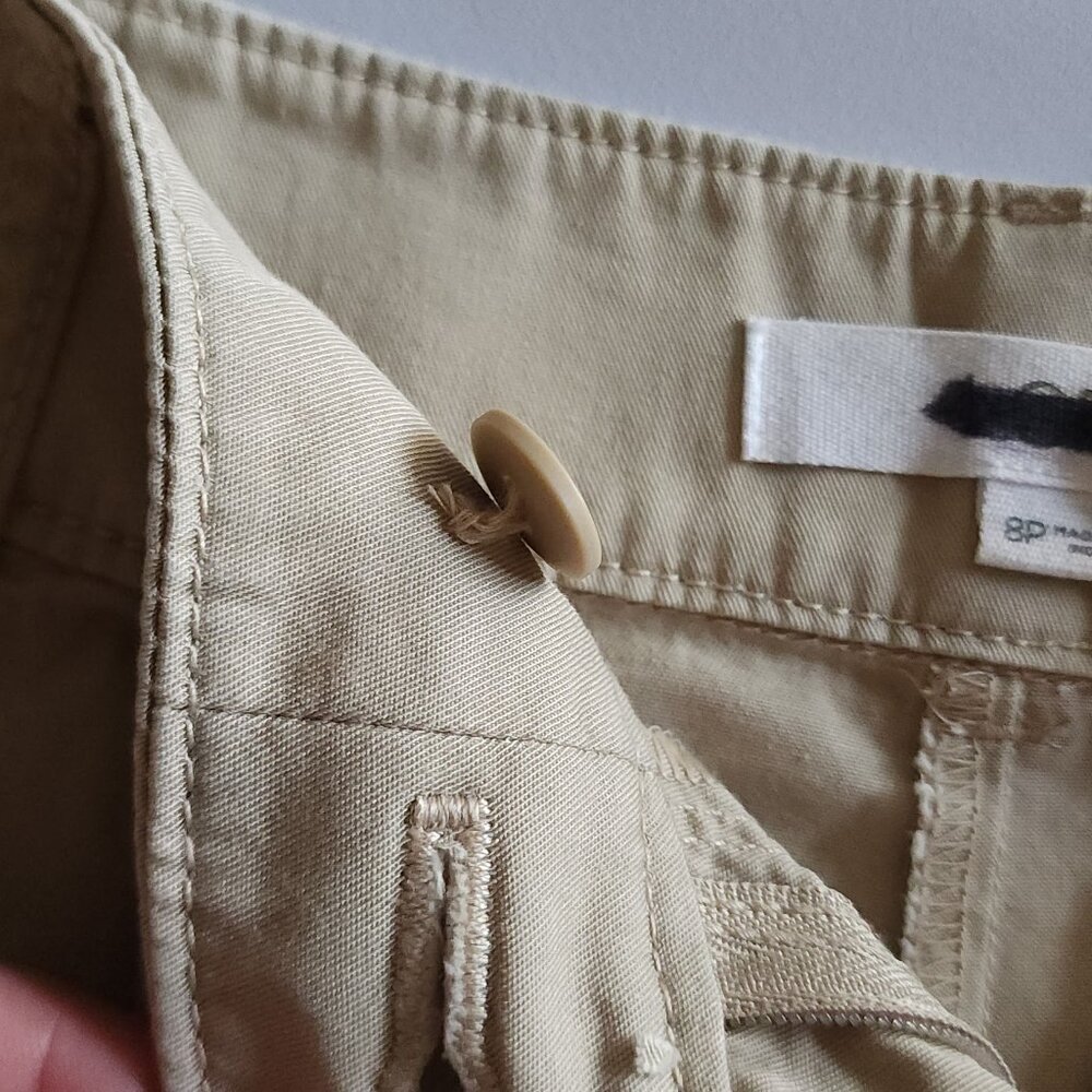 LOFT Petite Poplin Pleated Wide Leg Relaxed Khaki Pants NWOT - Picture 8 of 8